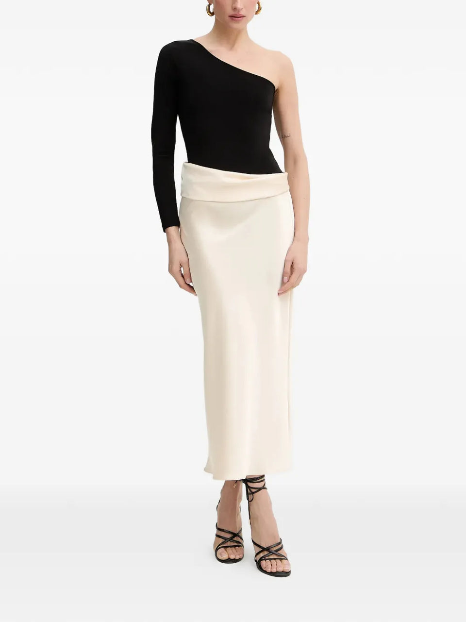 draped midi skirt