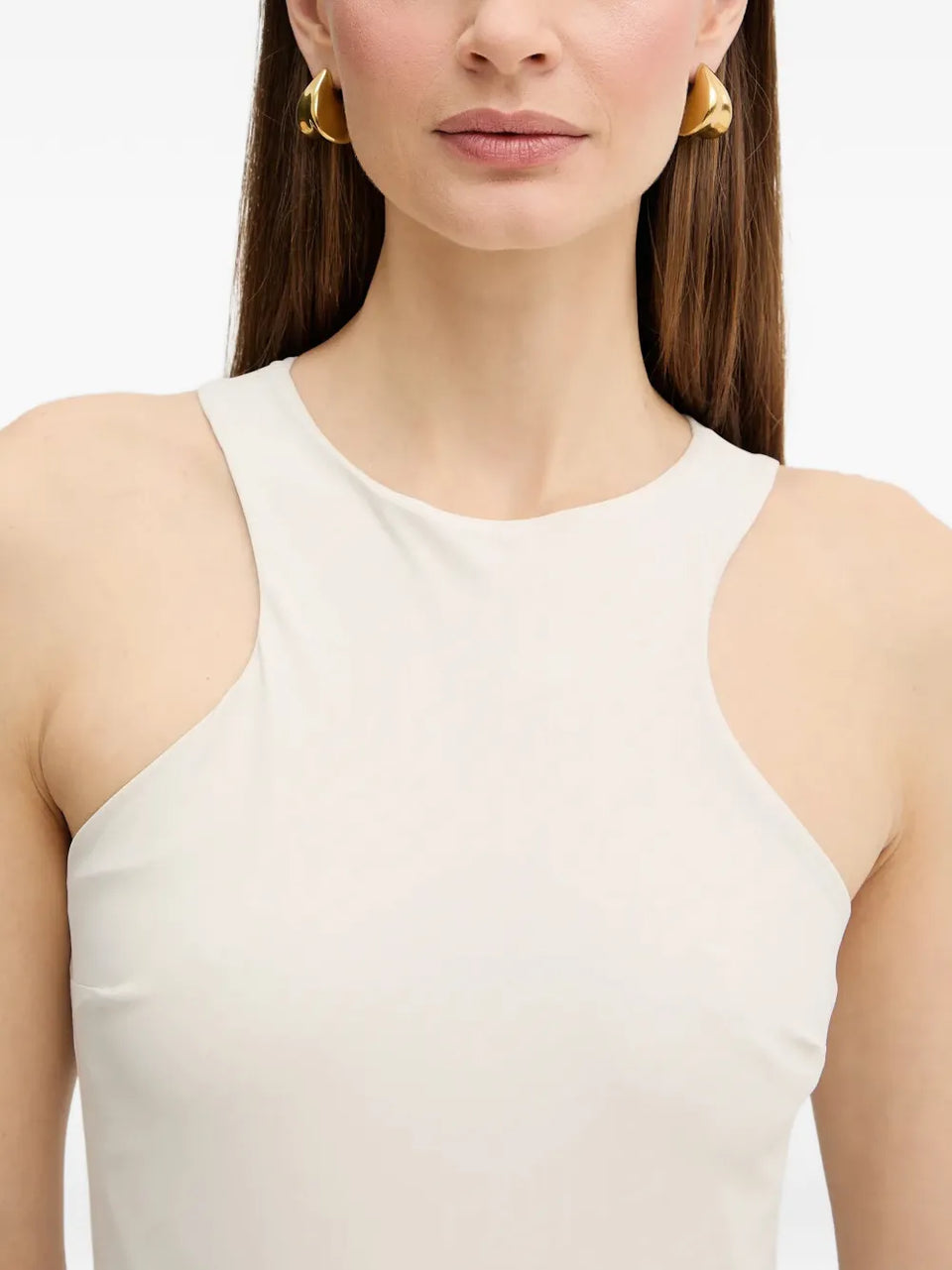draped midi dress