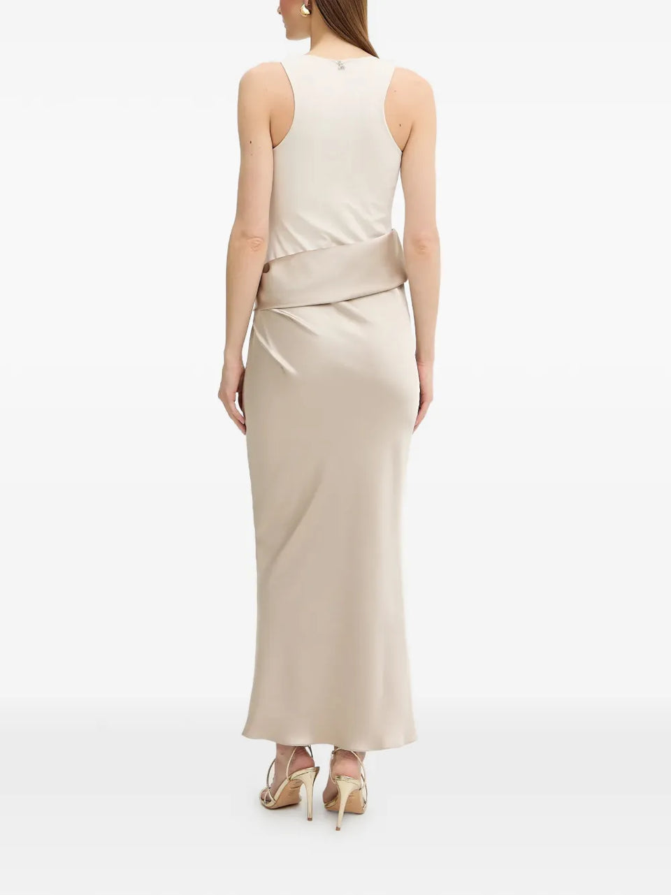 draped midi dress