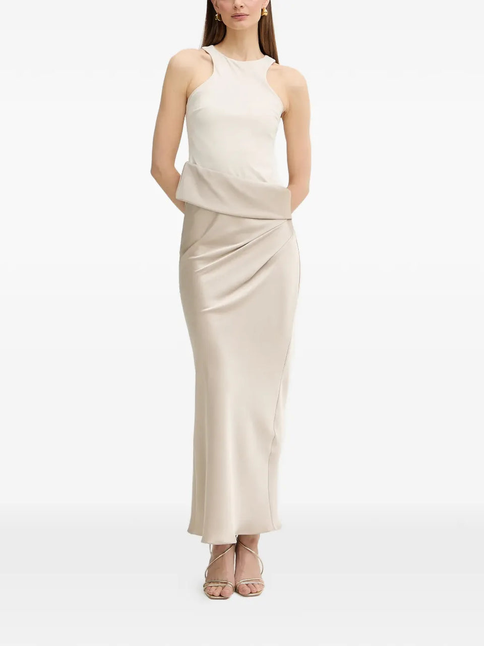 draped midi dress
