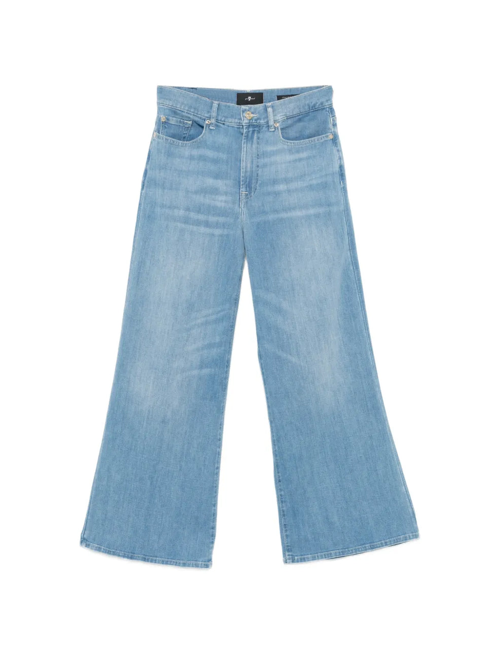 Wide-leg denim jeans