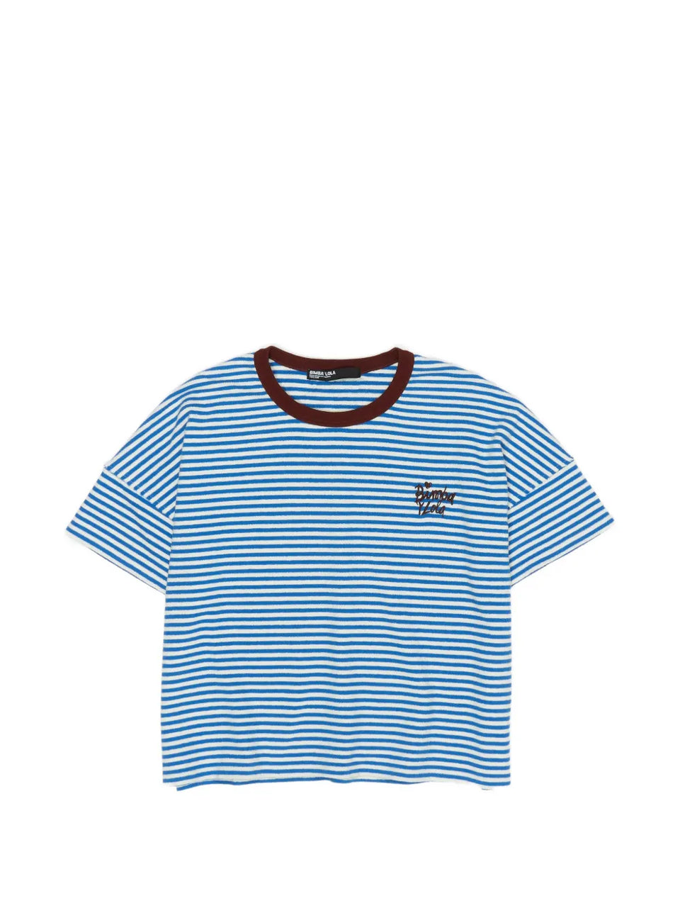 striped embroidered T-Shirt