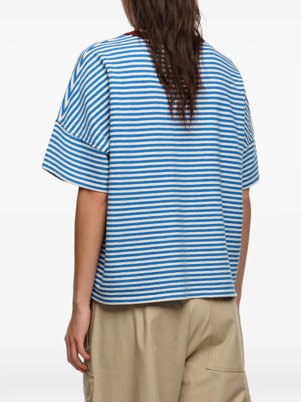 striped embroidered T-Shirt