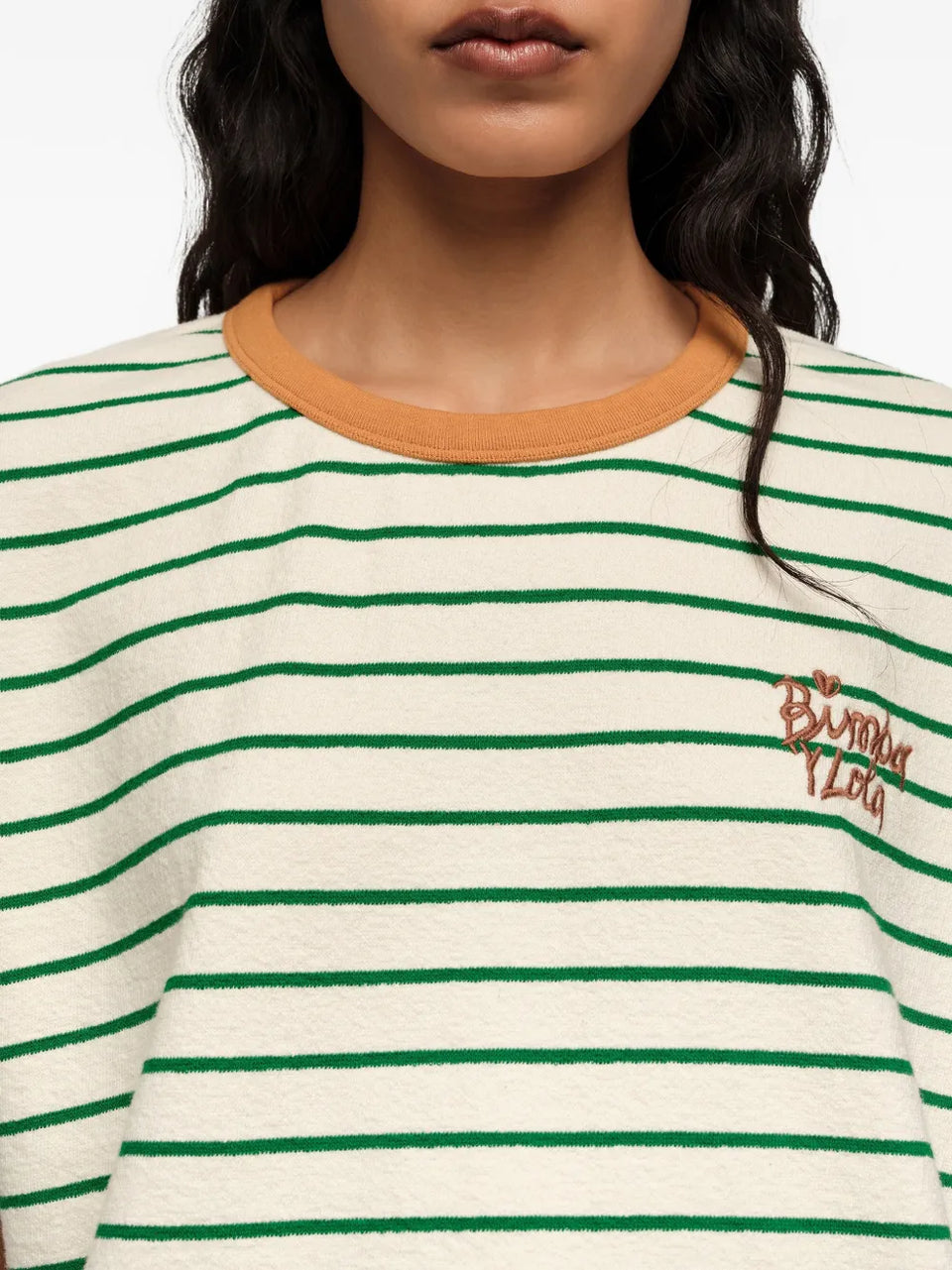 striped embroidered T-Shirt