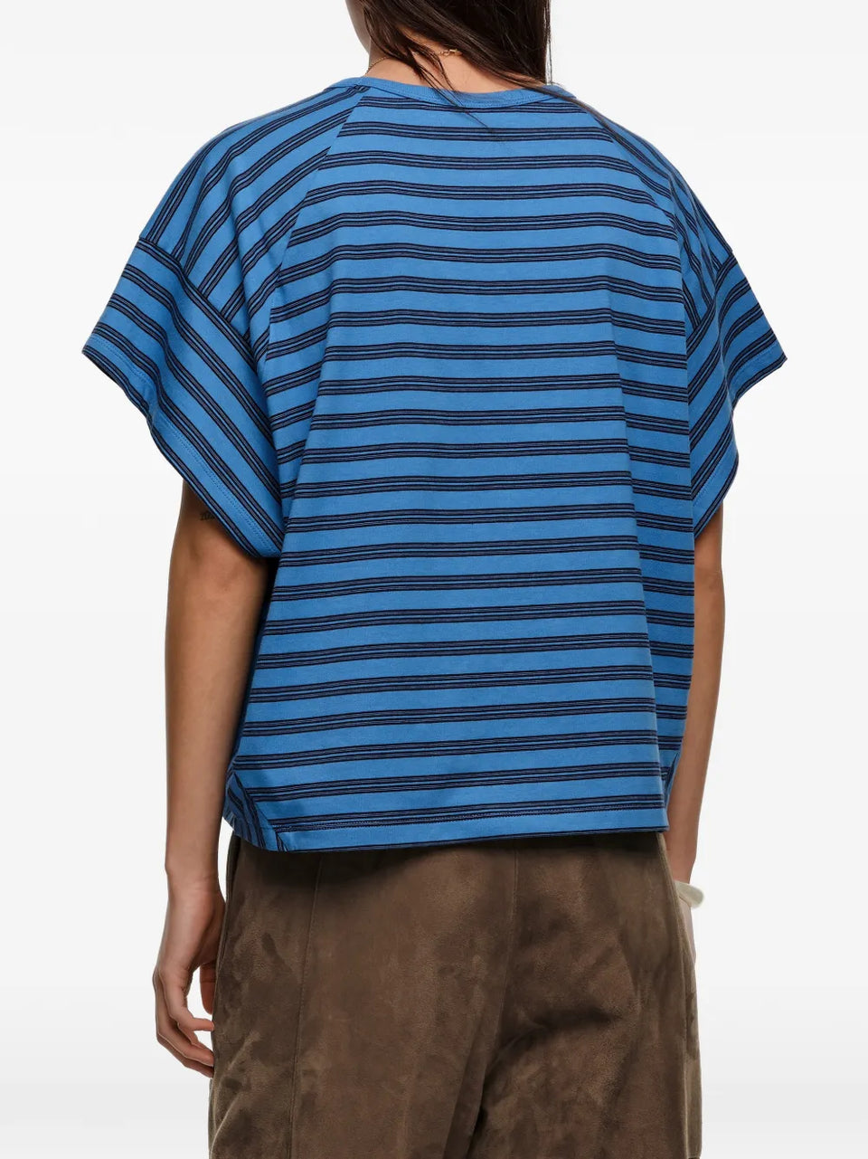 striped embroidered T-Shirt