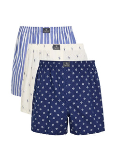 striped print boxer set of three