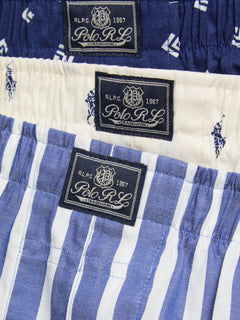 striped print boxer set of three