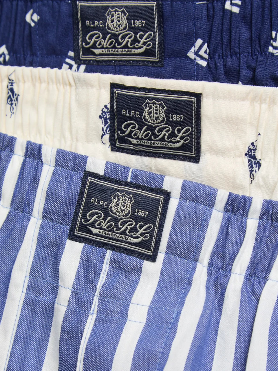 striped print boxer set of three