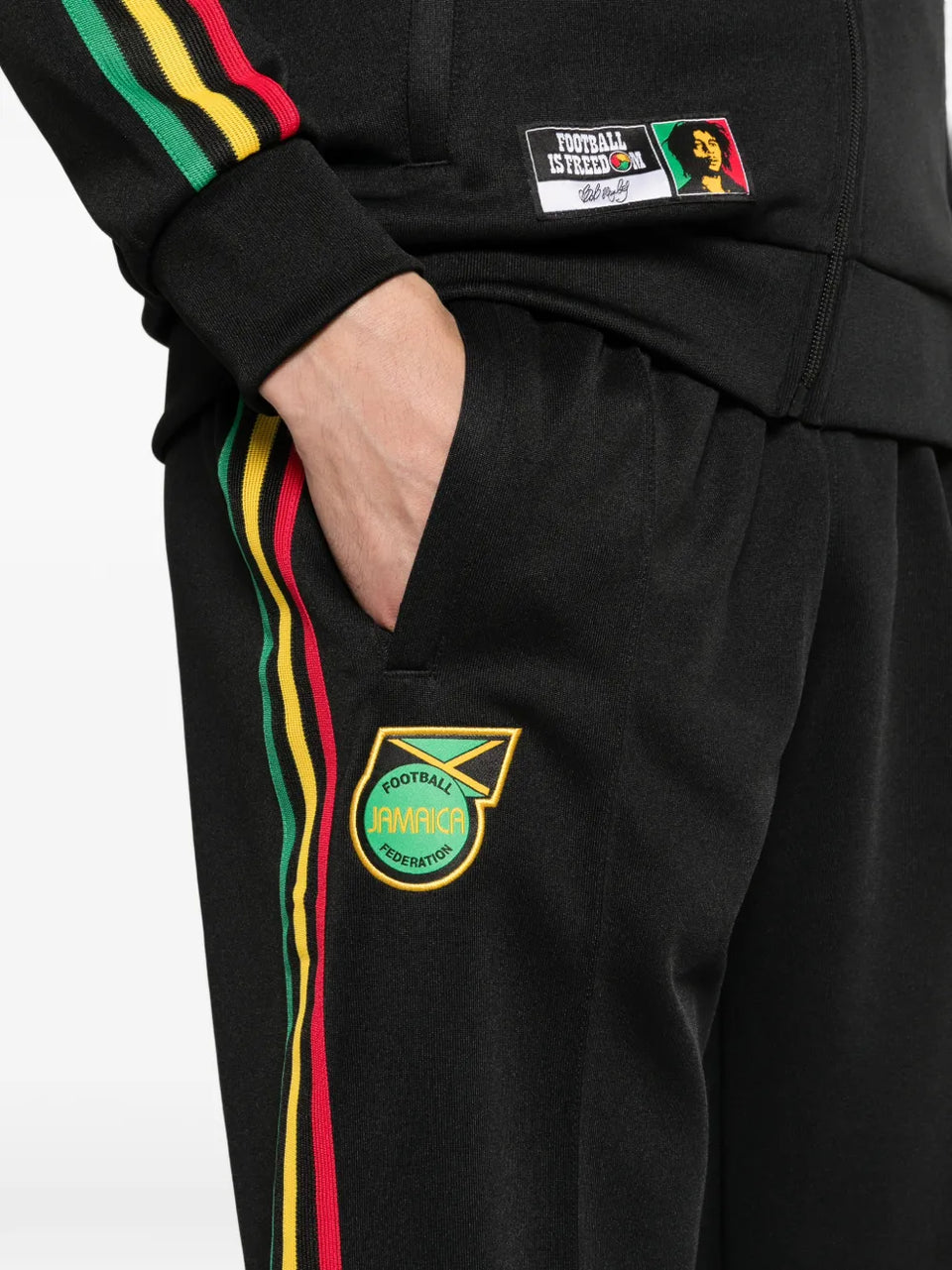 x Jamaica x Bob Marley Originals stripe logo track pants