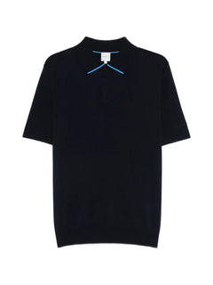 contrast-trim polo shirt