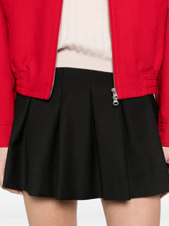 buckle pleated mini skirt