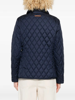 quilted emblem jacket