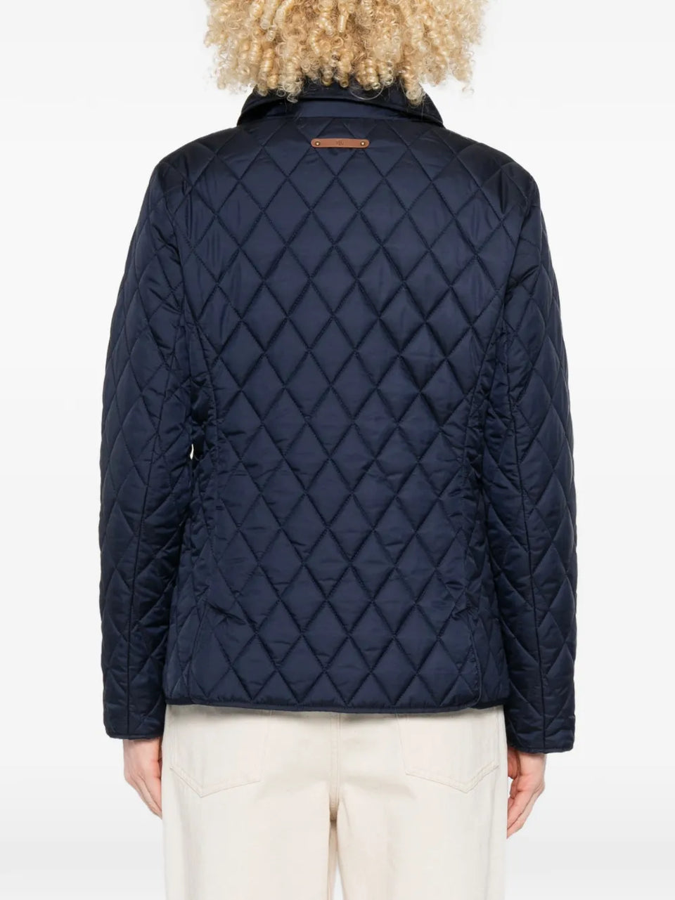 quilted emblem jacket