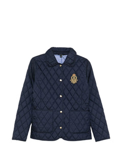 quilted emblem jacket