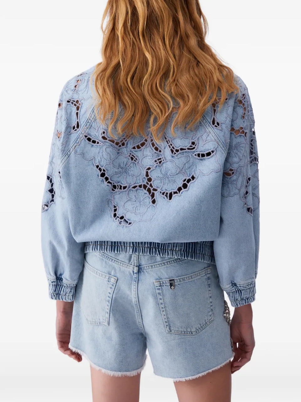 open-work embroidery jacket