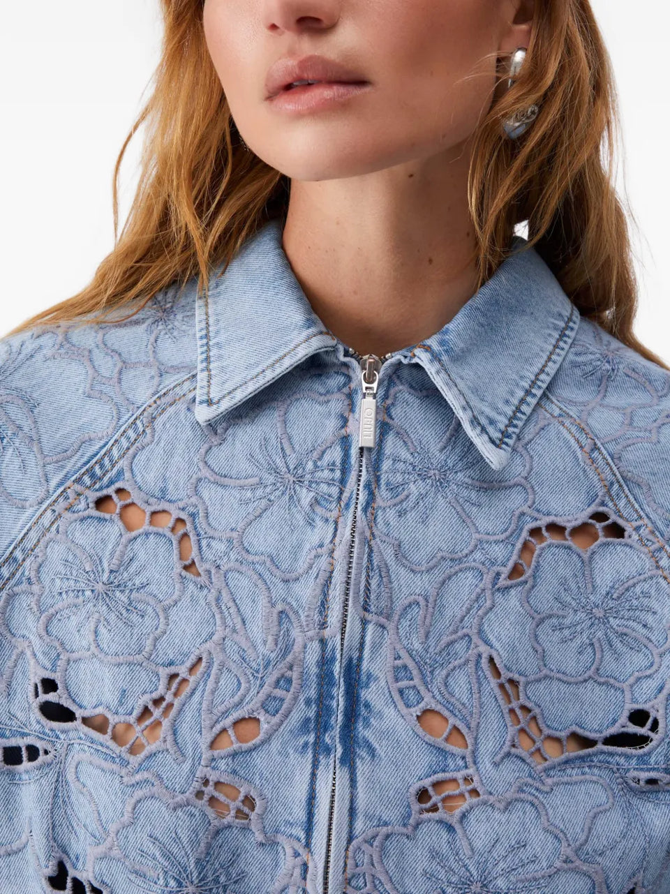open-work embroidery jacket