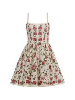 floral-detail mini dress