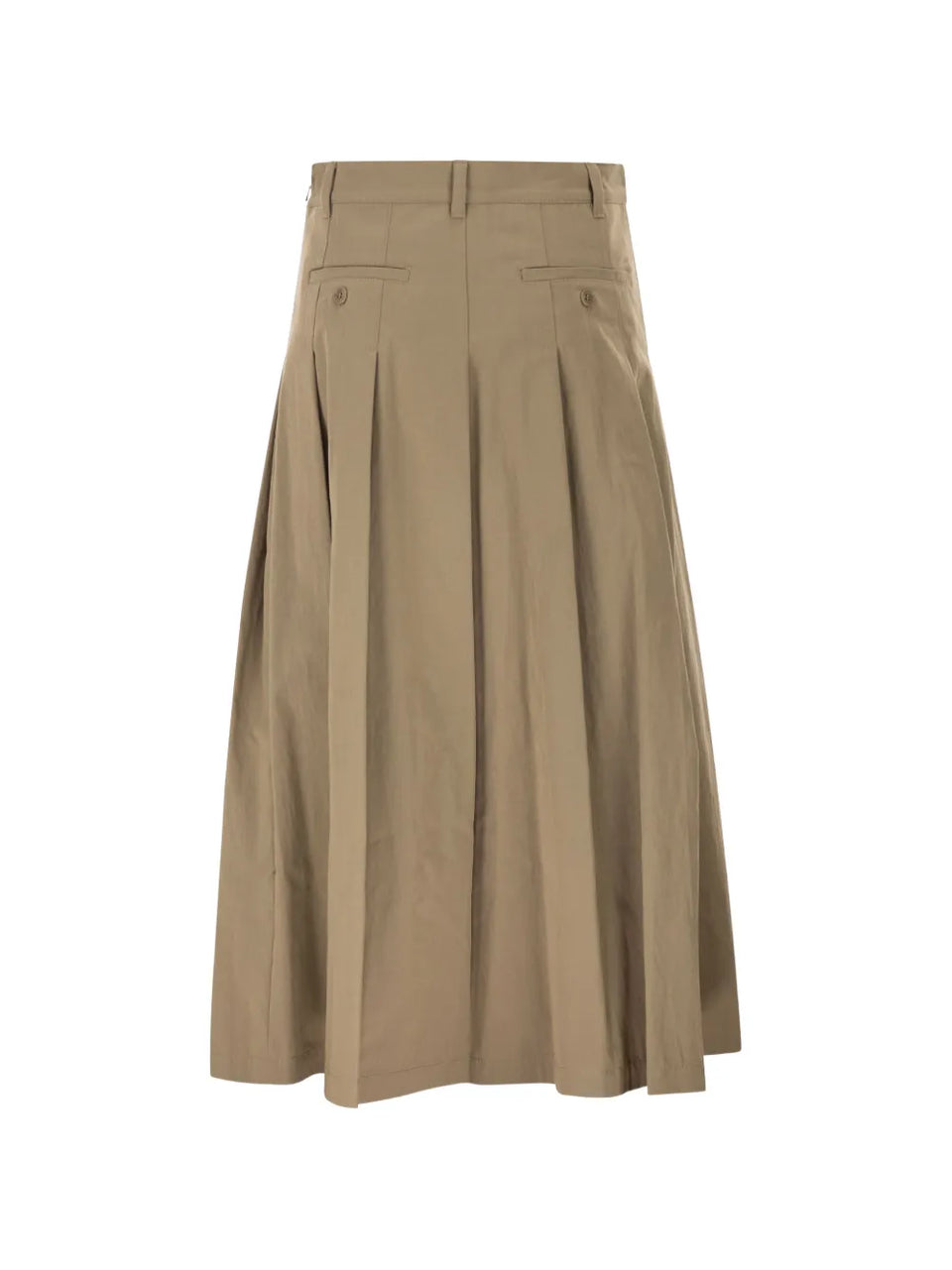 pleated A-line skirt