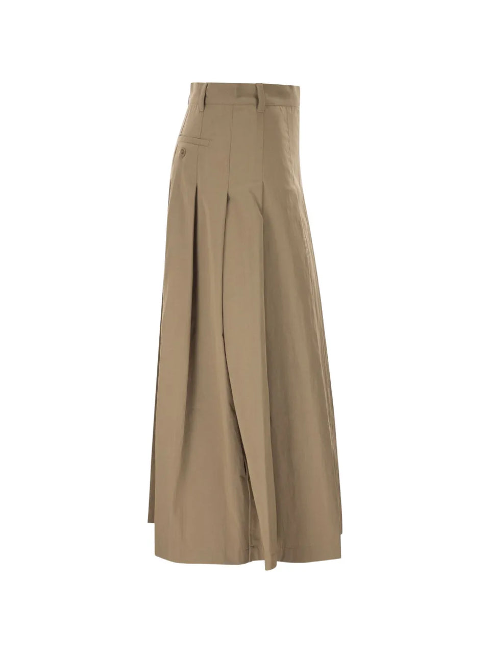 pleated A-line skirt