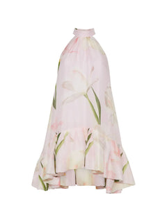 Arca floral-print ruffled dress
