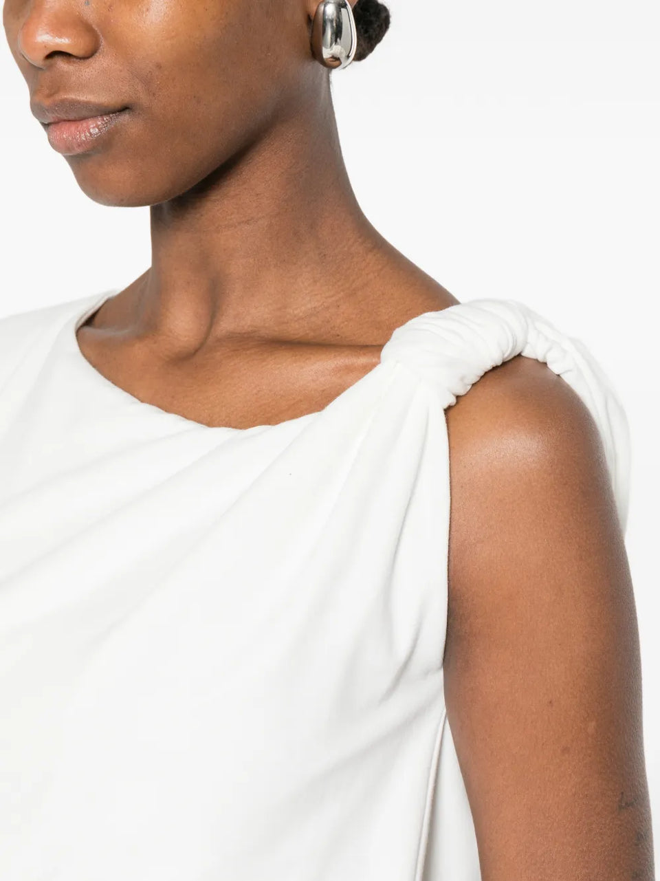 Marlena draped asymmetric-neck top