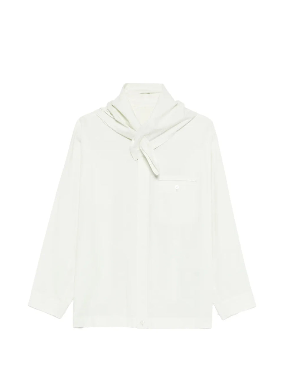 long-sleeve scarf shirt