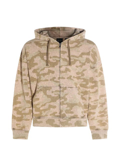 camo-print zip-up Hoodie