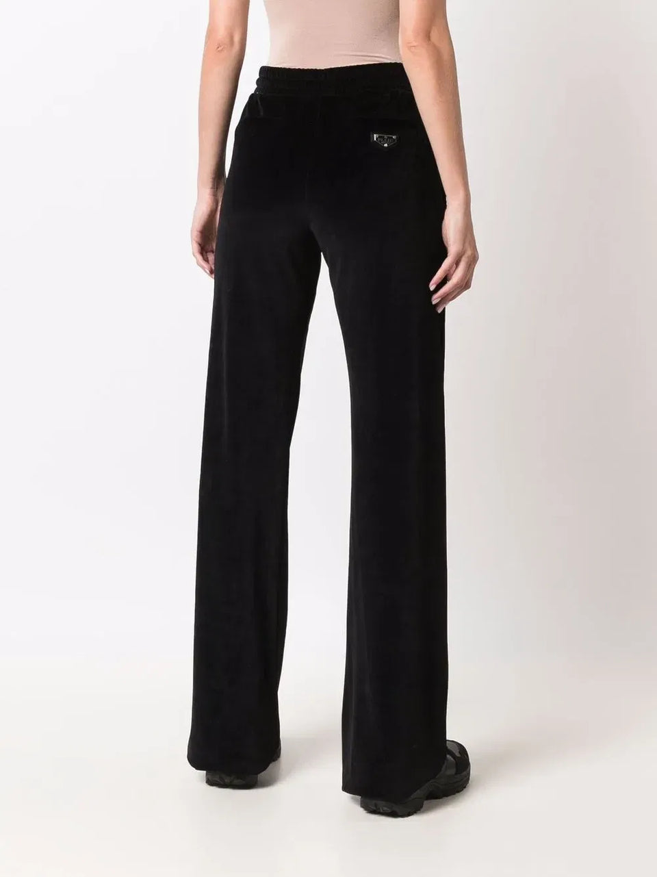 Crystal Chain velvet track pants