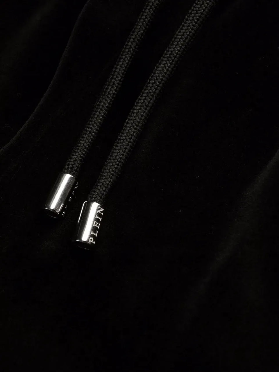 Crystal Chain velvet track pants