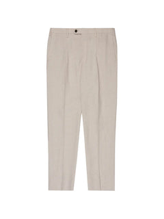 patterned linen trousers
