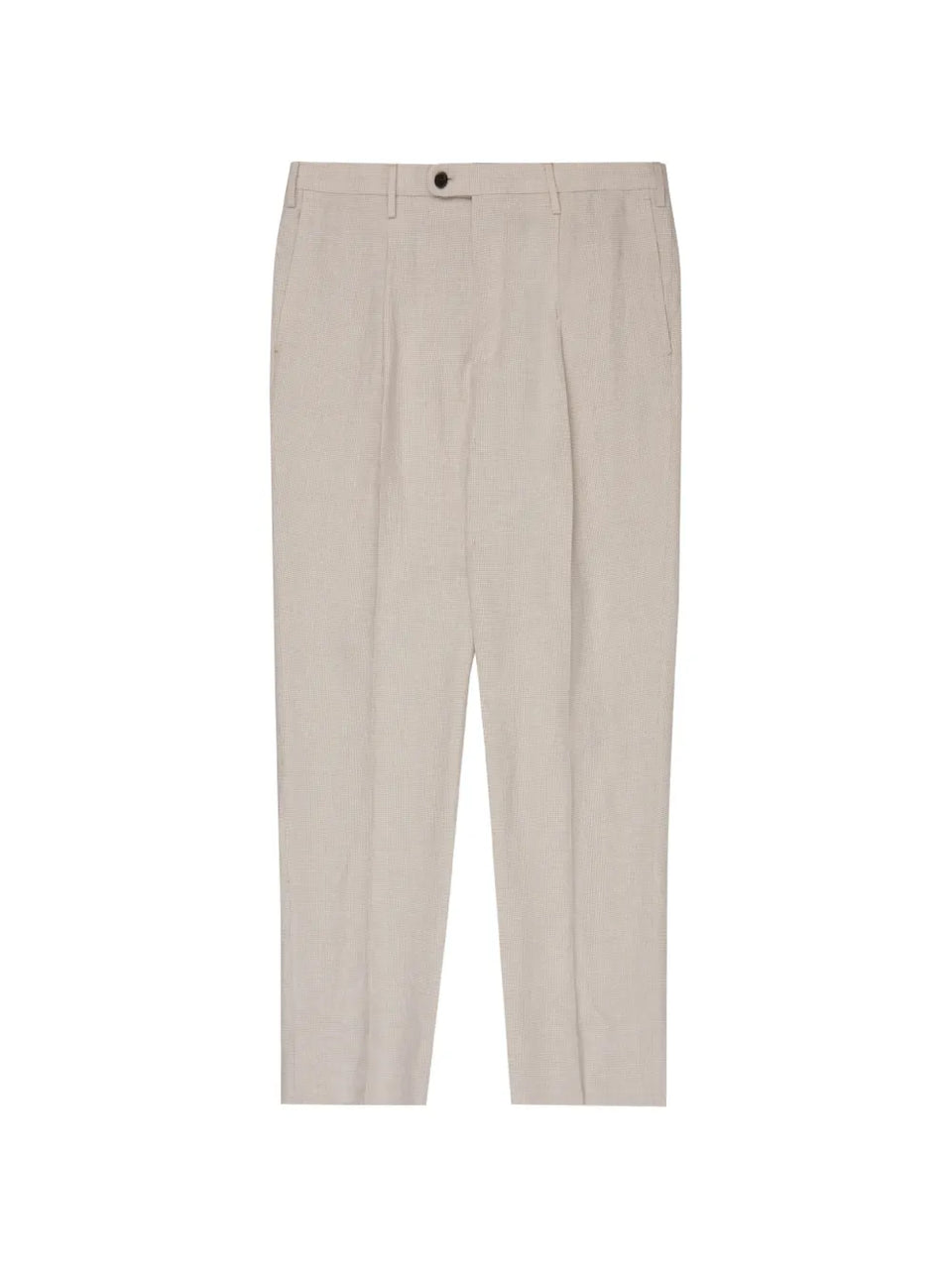 patterned linen trousers