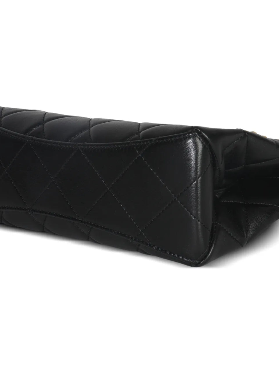 2021-2025 small CC Pearls Bar Handle Shopping quilted bag