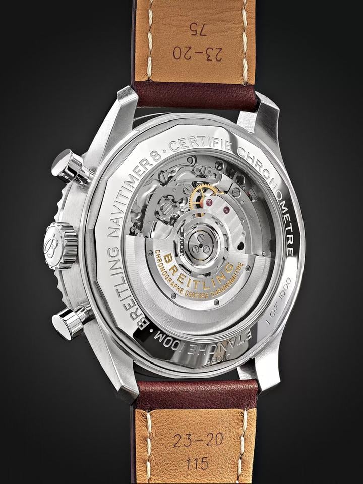 Breitling Navitimer 8 B01 Aviator 'Panda' Chronograph Automatic Limited Edition AB0117 Skeleton Back