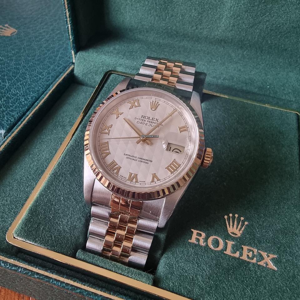 Rolex | Datejust | 16233 | Gold/Steel | 36 mm | Gold/Steel | White | Automatic