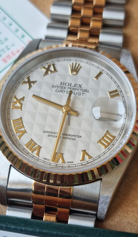 Rolex | Datejust | 16233 | Gold/Steel | 36 mm | Gold/Steel | White | Automatic