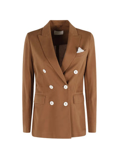 double-breasted lightweight blazer