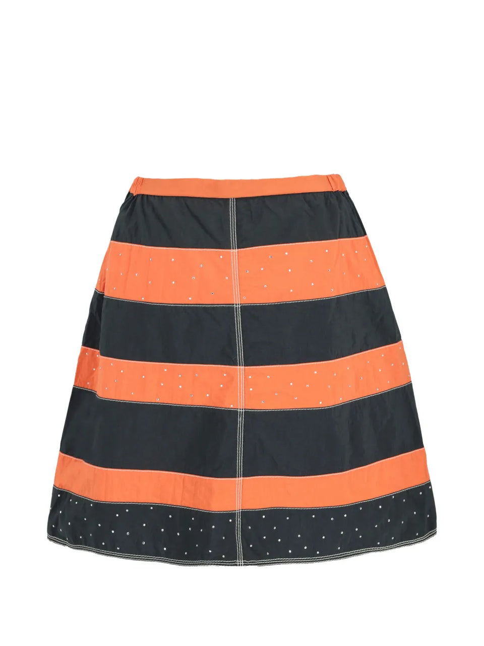 striped mini skirt