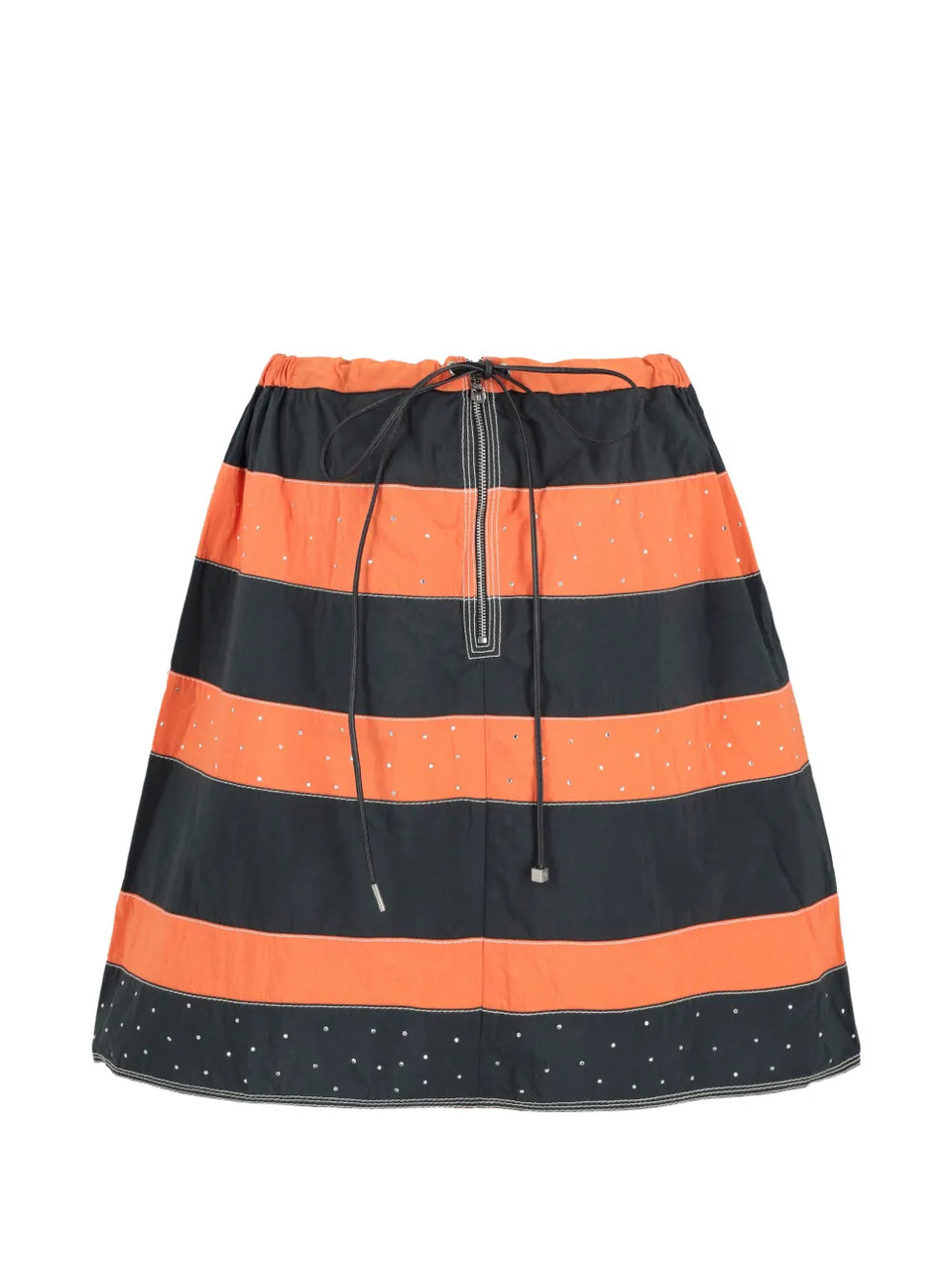 striped mini skirt