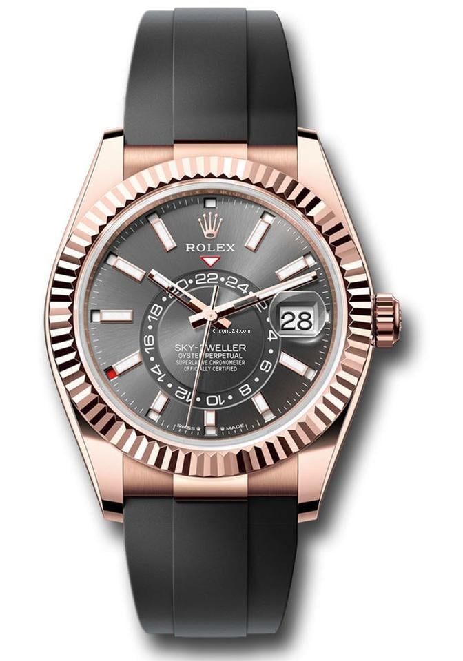 Rolex | Sky-Dweller | 336235 | Rose gold | Rubber | Grey | Automatic