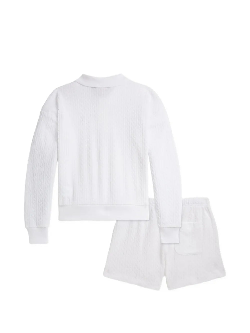 cable-knit shorts set