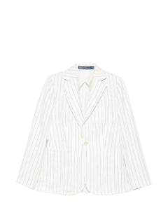 striped single-breasted jacket