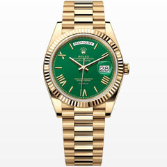 Rolex | Day-Date | 228238 | Rose gold | 40 mm | Yellow gold | Green | Automatic