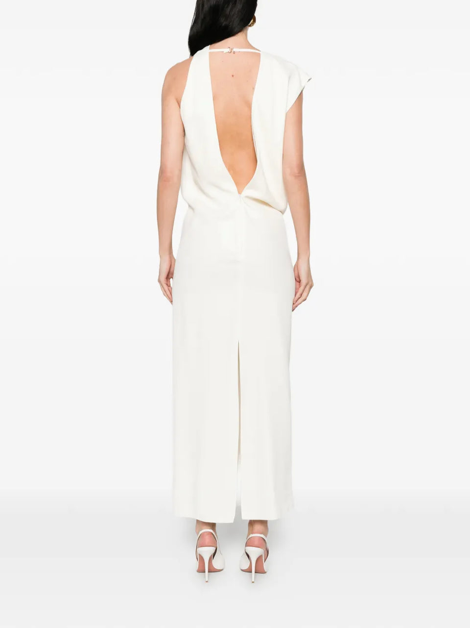 draped midi dress