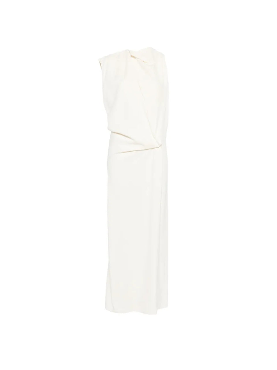 draped midi dress