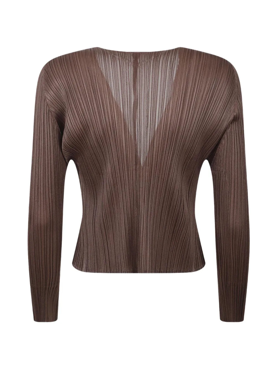pleated cropped cardigan