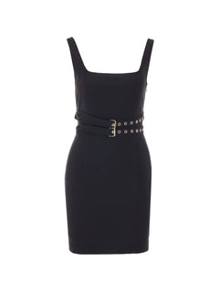 belt boat neck dress