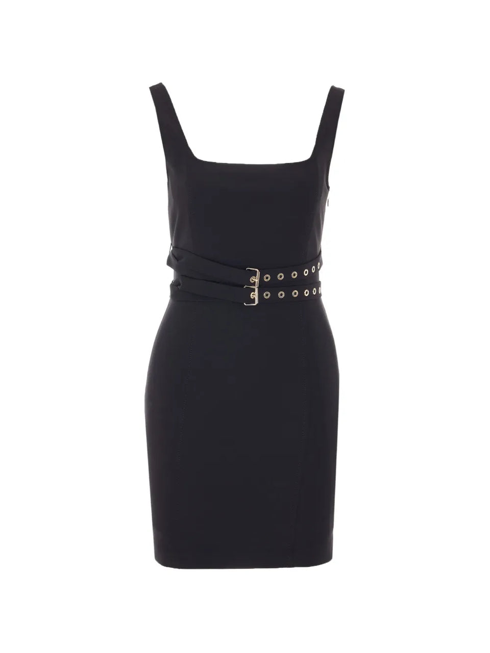 belt boat neck dress