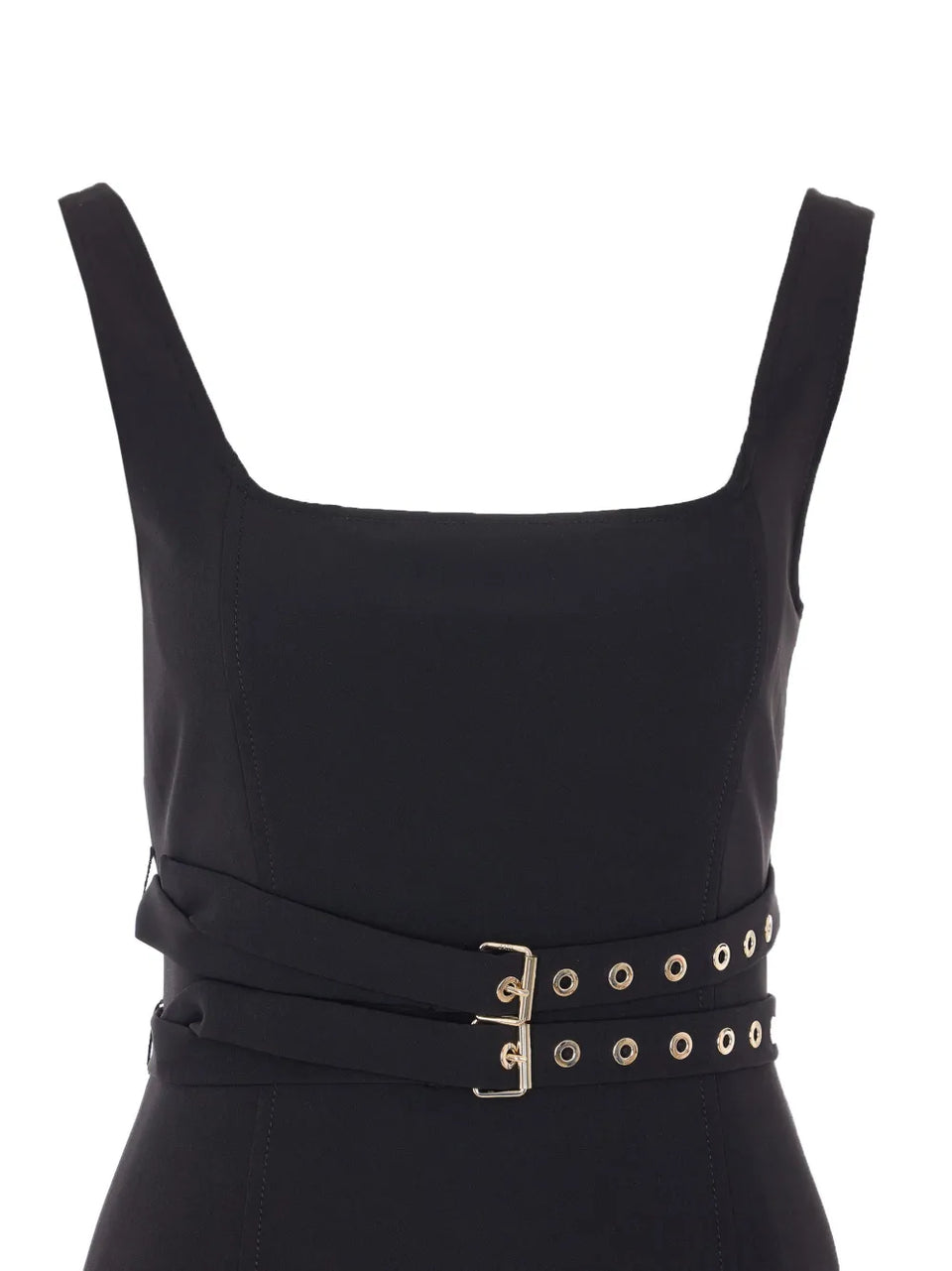 belt boat neck dress