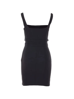 belt boat neck dress