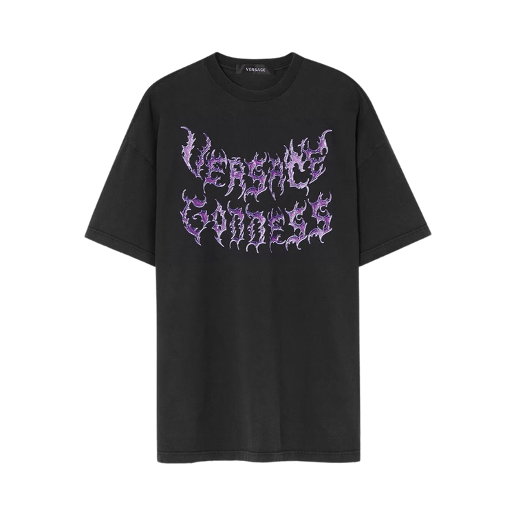 Versace Goddess Logo T-Shirt Black